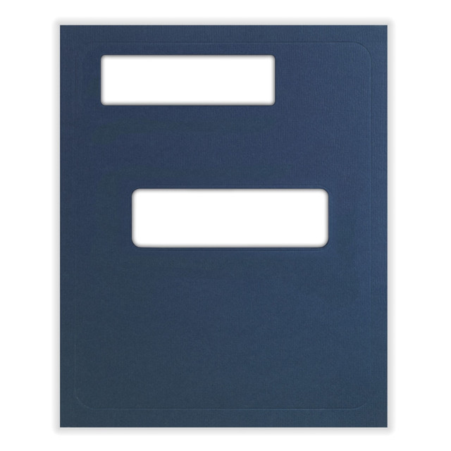 R & R VENTURES FMB03 ComplyRight Tax Presentation Folder, Double Offset Windows, 1/2in Spine, Single Pocket, Navy Blue, 8-3/4in x 11-1/4in, Pack of 50 R & R VENTURES FMB03 ComplyRight Tax Presentation Folder, Double Offset Windows, 1/2in Spine, Single Pocket, Navy Blue, 8-3/4in x 11-1/4in, Pack of 50
