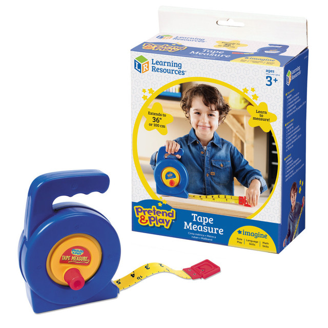 Introduce kids to the world of measurement with this fun and engaging tape measure! Perfectly sized for small hands, this sturdy plastic tool measures up to 3 feet (1 meter) and is ideal for play-based learning. Winner of two awards, it's a playful way to inspire curiosity about measurement.  A big tape measure designed for big-time fun  Measures up to 3 feet or 1 meter, perfect for beginner exploration  Sturdy plastic construction ensures durability for little hands  An ideal way to introduce measurement concepts through play  Suitable for ages 3 and up
