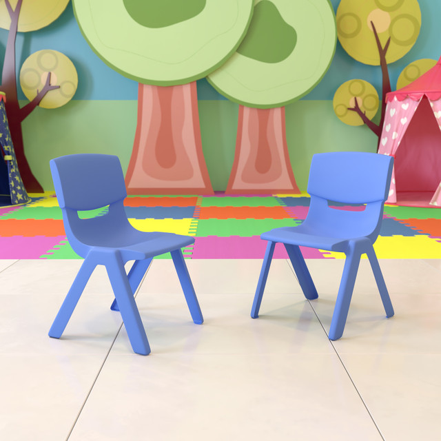 Add comfortable seating to your classroom with these Flash Furniture Plastic Stackable School Chairs With 13-1/4in Seat Height. Each chair has a contoured polypropylene seat for lasting support during the school day.  Overall Dimensions: 23-1/4inH x 14-1/2inW x 15-3/4inD.  Weight capacity tested to support 286 lb.  Made from durable plastic.  Contoured polypropylene shell.  Chairs can stack up to 10 high for storage.  Recommended for grades kindergarten through 2nd.  Save time - no assembly required.