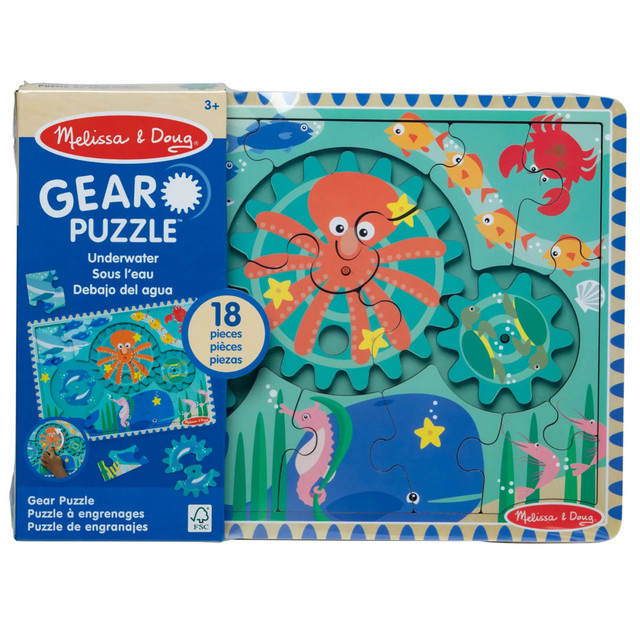 MELISSA & DOUG, LLC LCI31003 Melissa & Doug Underwater Wooden Gear Puzzle MELISSA & DOUG, LLC LCI31003 Melissa & Doug Underwater Wooden Gear Puzzle
