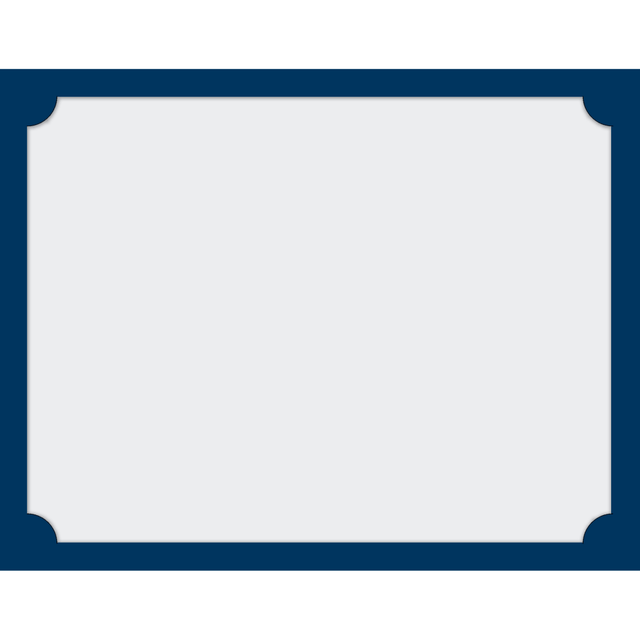 MASTERPIECE STUDIOS 2015092 Great Papers! Certificate Backers, 12in x 9-3/8in, Navy, Pack Of 10 Backers