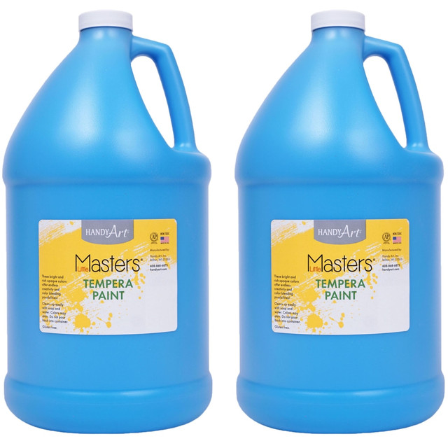 EDUCATORS RESOURCE RPC204732-2 Handy Art Little Masters Tempera Paints, 128 Oz, Light Blue, Pack Of 2 Paints EDUCATORS RESOURCE RPC204732-2 Handy Art Little Masters Tempera Paints, 128 Oz, Light Blue, Pack Of 2 Paints