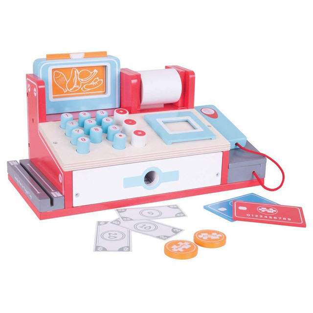 GS1 UK BJTBJ468 Bigjigs Toys Shopping Till With Scanner