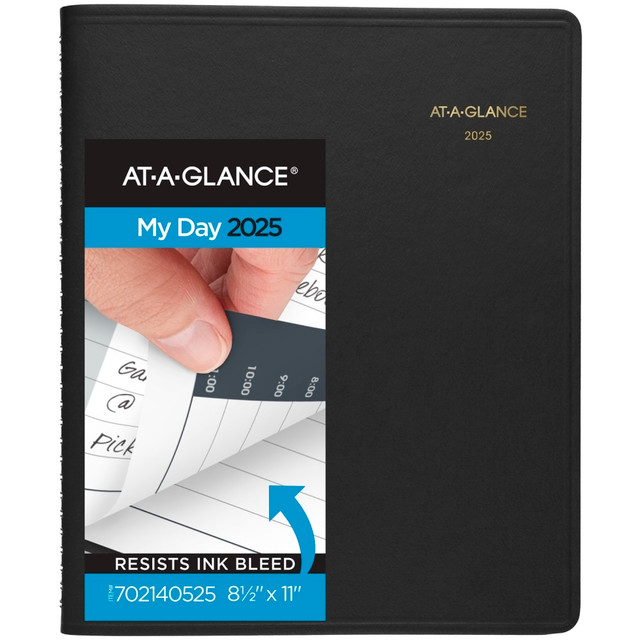 ACCO BRANDS USA, LLC 702140525 2025 AT-A-GLANCE 24-Hour Daily Appointment Book Planner, 8-1/2in x 11in, Black, January To December ACCO BRANDS USA, LLC 702140525 2025 AT-A-GLANCE 24-Hour Daily Appointment Book Planner, 8-1/2in x 11in, Black, January To December