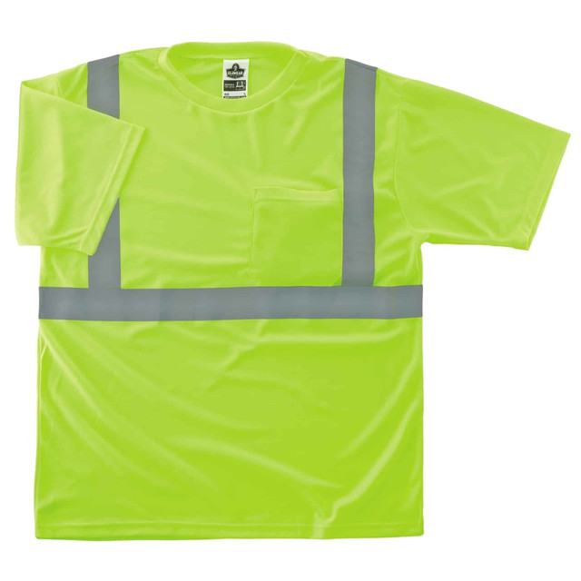ERGODYNE CORPORATION 21536 Ergodyne GloWear 8289-ECO Class 2 Hi-Vis T-Shirt, 2XL, 100% Recycled, Lime ERGODYNE CORPORATION 21536 Ergodyne GloWear 8289-ECO Class 2 Hi-Vis T-Shirt, 2XL, 100% Recycled, Lime