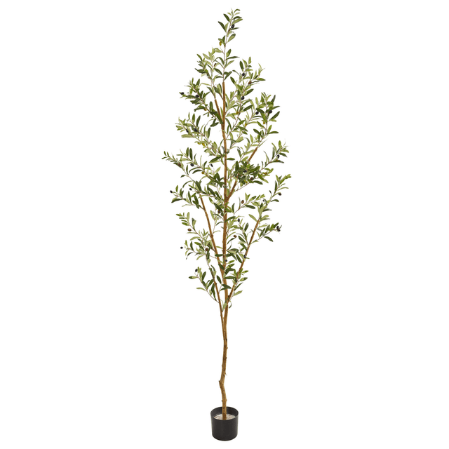 NEARLY NATURAL INC. 9160 Nearly Natural Olive Tree 82in Artificial Tree With Pot, Green/Black NEARLY NATURAL INC. 9160 Nearly Natural Olive Tree 82in Artificial Tree With Pot, Green/Black