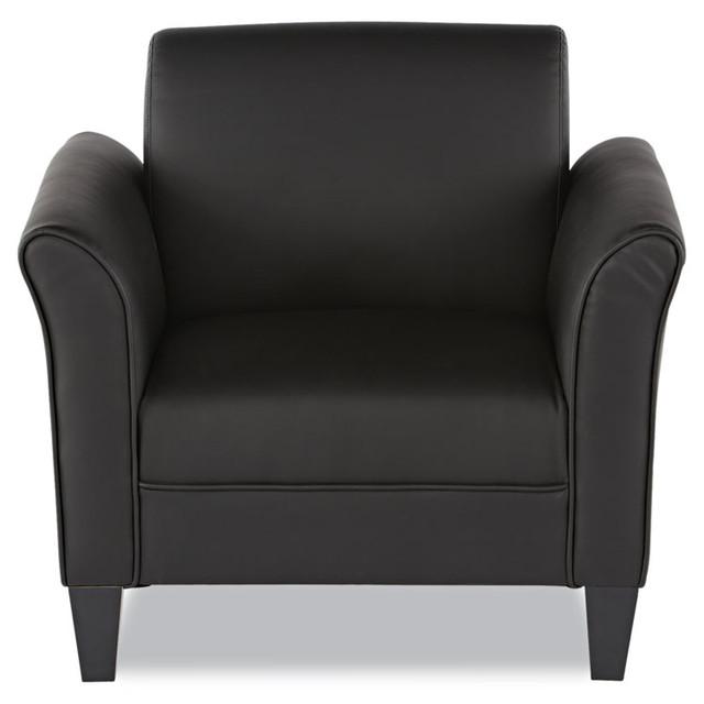 ALERA RL23LS10B Alera Reception Lounge Sofa Series Club Chair, 35.43" x 30.7" x 32.28", Black Seat, Black Back, Black Base
