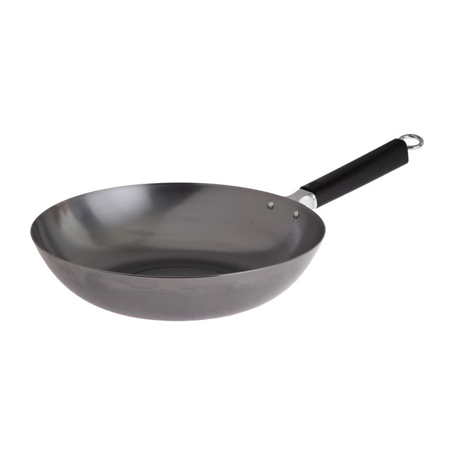 ESCALI J22-0050 Joyce Chen Professional Series Carbon Steel Stir Fry Pan With Phenolic Handle, 12in, Black ESCALI J22-0050 Joyce Chen Professional Series Carbon Steel Stir Fry Pan With Phenolic Handle, 12in, Black