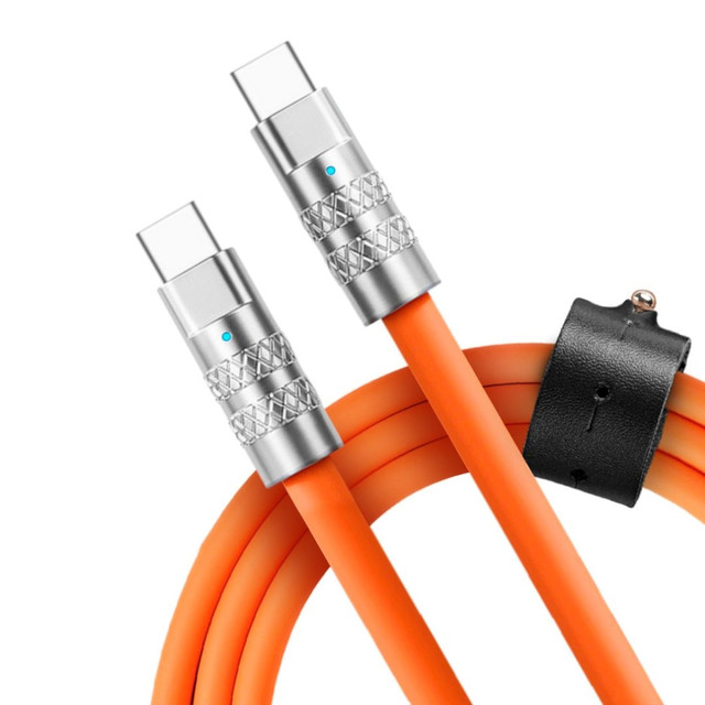 KEYSMART PUP-0126-ORG-CC Statik TSumoCharge 100W USB-C To USB-C Charging Cable, Orange, PUP-0126-ORG-CC KEYSMART PUP-0126-ORG-CC Statik TSumoCharge 100W USB-C To USB-C Charging Cable, Orange, PUP-0126-ORG-CC