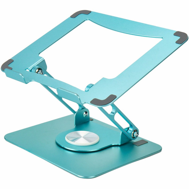 UNCAGED ERGONOMICS SLS-OCEANBLUE Swivel Laptop Stand for Desk - Adjustable Laptop Riser Cooler with 360 Rotation - Up to 15.60in Screen Support - 19 lb Load Capacity - 10.20in Width x 10in Depth - Desk - Metal - Ocean Blue UNCAGED ERGONOMICS SLS-OCEANBLUE Swivel Laptop Stand for Desk - Adjustable Laptop Riser Cooler with 360 Rotation - Up to 15.60in Screen Support - 19 lb Load Capacity - 10.20in Width x 10in Depth - Desk - Metal - Ocean Blue