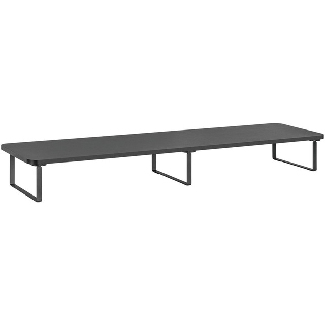 SP RICHARDS 99556 Lorell Quick-Install Monitor Laptop Riser - 4.80in Height x 39.40in Width x 10.20in Depth - Powder Coated - Steel, Particleboard, Silicone - Black SP RICHARDS 99556 Lorell Quick-Install Monitor Laptop Riser - 4.80in Height x 39.40in Width x 10.20in Depth - Powder Coated - Steel, Particleboard, Silicone - Black