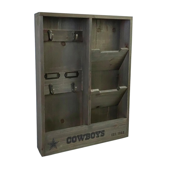 IMPERIAL INTERNATIONAL IMP 663-1002 Imperial NFL Wall Mounted Wood Organizer, 19inH x 14-1/4inW x 2-3/4inD, Dallas Cowboys IMPERIAL INTERNATIONAL IMP 663-1002 Imperial NFL Wall Mounted Wood Organizer, 19inH x 14-1/4inW x 2-3/4inD, Dallas Cowboys