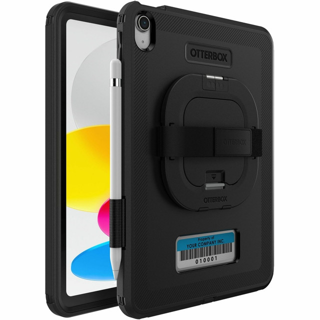OTTER PRODUCTS LLC 77-95020 OtterBox Defender Rugged Carrying Case Apple iPad (10th Generation) Tablet - Black - Scrape Resistant, Drop Resistant, Dust Resistant Port, Dirt Resistant Port, Dust Resistant - Hand Strap - 10.2in Height x 7.6in Width x 1