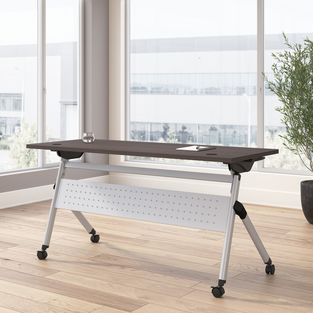 BUSH INDUSTRIES INC. NVW160SGK Bush Business Furniture Envision 60inW Folding Training Table, Storm Gray/Cool Gray Metallic, Standard Delivery BUSH INDUSTRIES INC. NVW160SGK Bush Business Furniture Envision 60inW Folding Training Table, Storm Gray/Cool Gray Metallic, Standard Delivery