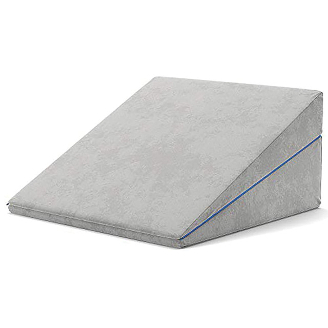 ALLSETT HEALTH(R) ASH0974 AllSett Health Adjustable 3-in-1 Memory Foam Bed Wedge Pillow With Machine-Washable Cover, 24-13/16inH x 24-13/16inW x 11-13/16inD, Gray