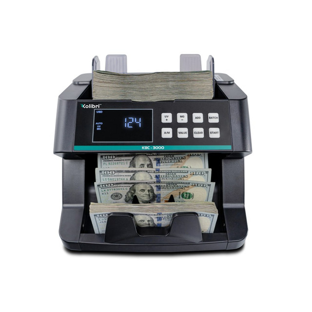 CASSIDA CORPORATION KBC-3000 Kolibri KBC-3000 Top-Loading Bill Counter With Advanced Counterfeit Detection, 10-1/8inH x 10-1/4inW x 11-1/8inD