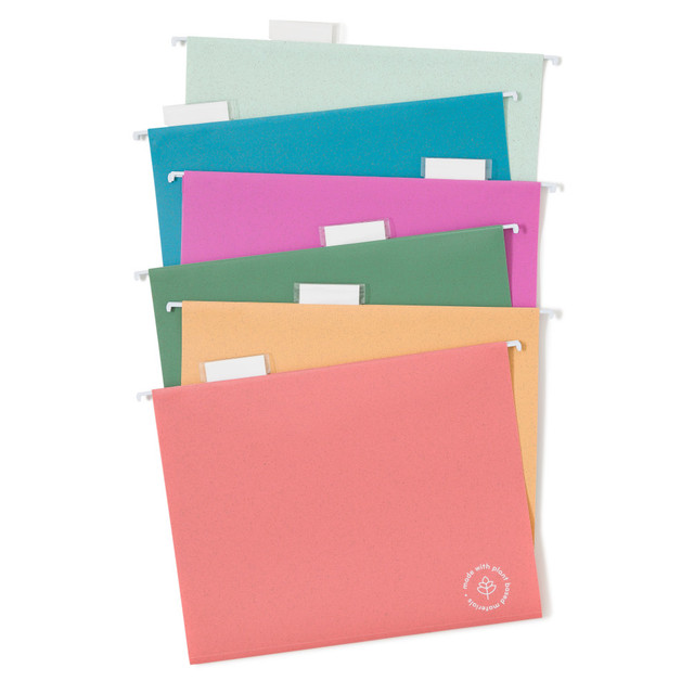 UBRANDS, LLC 6596U01-12 U Brands U-Eco Poly Hanging File Folders, Pack Of 12, Letter (8 1/2in x 11in), Assorted Colors UBRANDS, LLC 6596U01-12 U Brands U-Eco Poly Hanging File Folders, Pack Of 12, Letter (8 1/2in x 11in), Assorted Colors