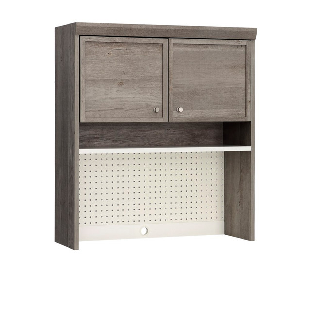 SAUDER WOODWORKING CO. 433650 Sauder Craft Pro Series 32inW Hutch, Mystic Oak SAUDER WOODWORKING CO. 433650 Sauder Craft Pro Series 32inW Hutch, Mystic Oak