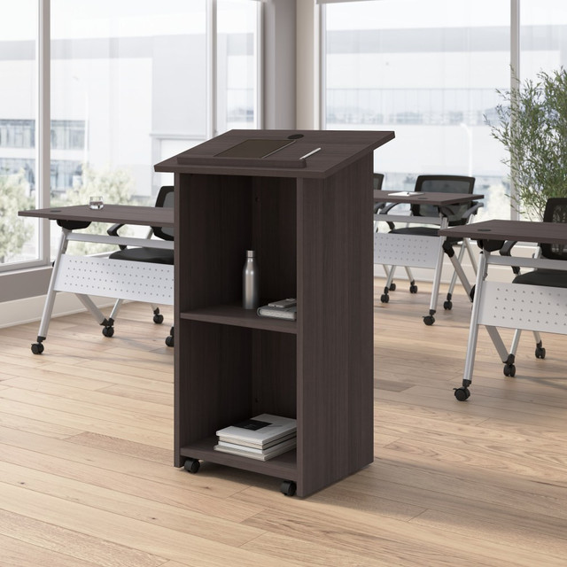 BUSH INDUSTRIES INC. NVD129SG Bush Business Furniture Envision Stand Up Lectern, 29inW x 48inH, Storm Gray, Standard Delivery BUSH INDUSTRIES INC. NVD129SG Bush Business Furniture Envision Stand Up Lectern, 29inW x 48inH, Storm Gray, Standard Delivery