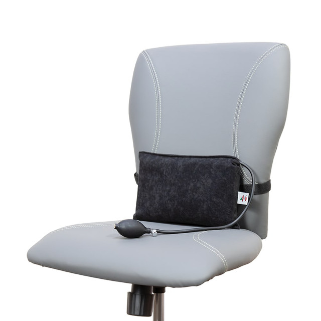 CORE PRODUCTS INTERNATIONAL, INC. BAK-460-BK Core Products Deluxe Small Inflatable Lumbar Cushion, 5inH x 10inW x 15inD, Black