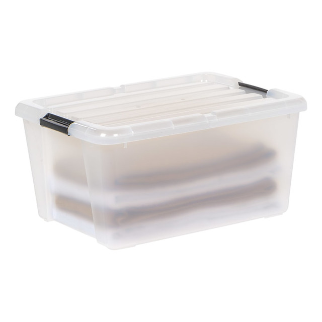 IRIS USA, INC. 585098 Iris Latching Storage Boxes, 11.25 Gallon, Clear, Set Of 4 Boxes IRIS USA, INC. 585098 Iris Latching Storage Boxes, 11.25 Gallon, Clear, Set Of 4 Boxes