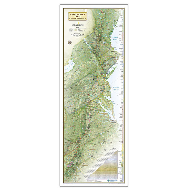 NATIONAL GEOGRAPHICS MAPS NGMRE01020743 National Geographic Appalachian Trail Map, Laminated, 18in x 48in NATIONAL GEOGRAPHICS MAPS NGMRE01020743 National Geographic Appalachian Trail Map, Laminated, 18in x 48in