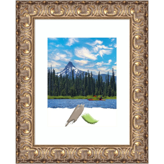 UNIEK INC. A42707344729 Amanti Art Rectangular Wood Picture Frame, 14in x 17in With Mat, Florentine Gold UNIEK INC. A42707344729 Amanti Art Rectangular Wood Picture Frame, 14in x 17in With Mat, Florentine Gold
