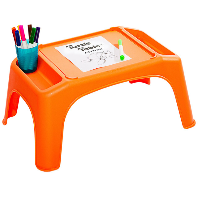 CREATIVE MANUFACTURING LLC 20109 LapGear Turtle Table Kids Activity Lap Desk Tray, Orange