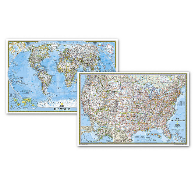 NATIONAL GEOGRAPHICS MAPS NGMRE01021231B National Geographic World and United States Classic, Poster Size, Map Pack Bundle, 36in x 24in NATIONAL GEOGRAPHICS MAPS NGMRE01021231B National Geographic World and United States Classic, Poster Size, Map Pack Bundle, 36in x 24in