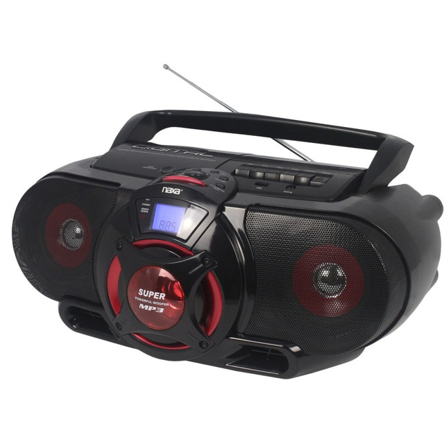 NAXA ELECTRONICS, INC. EPB-3002 Naxa NPB-273 Radio/CD Player/Cassette Recorder Boombox - 1 x Disc - 20 W Integrated Stereo Speaker - Black - CD-DA, MP3 - SD, SDHC - USB - Auxiliary Input NAXA ELECTRONICS, INC. EPB-3002 Naxa NPB-273 Radio/CD Player/Cassette Recorder Boombox - 1 x Disc - 20 W Integrated Stereo Speaker - Black - CD-DA, MP3 - SD, SDHC - USB - Auxiliary Input