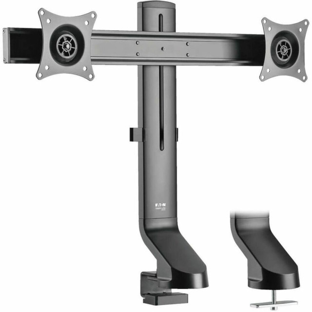 TRIPP LITE DDR1727DC Eaton Tripp Lite Series Dual-Display Monitor Arm with Desk Clamp and Grommet - Height Adjustable, 17in to 27in Monitors - Mounting kit - for 2 LCD displays - steel - black - screen size: 17in-27in - clamp mountable, grommet, desk TRIPP LITE DDR1727DC Eaton Tripp Lite Series Dual-Display Monitor Arm with Desk Clamp and Grommet - Height Adjustable, 17in to 27in Monitors - Mounting kit - for 2 LCD displays - steel - black - screen size: 17in-27in - clamp mountable, grommet, desk