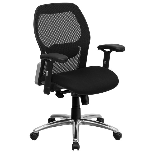 FLASH FURNITURE LFW42 Ergonomic Super Mesh Mid-Back Executive Office Chair, Black FLASH FURNITURE LFW42 Ergonomic Super Mesh Mid-Back Executive Office Chair, Black