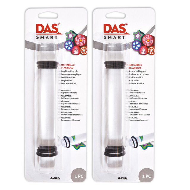 EDUCATORS RESOURCE PACF323000-2 DAS Acrylic Rollers, Clear, Pack Of 2 Rollers