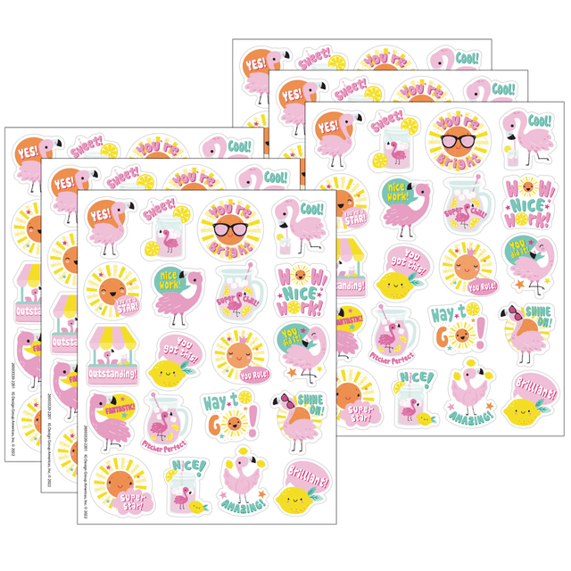 EDUCATORS RESOURCE EU-650332-6 Eureka Scented Stickers, Medium, Flamingo Strawberry Lemonade, 80 Stickers Per Pack, Bundle Of 6 Packs EDUCATORS RESOURCE EU-650332-6 Eureka Scented Stickers, Medium, Flamingo Strawberry Lemonade, 80 Stickers Per Pack, Bundle Of 6 Packs
