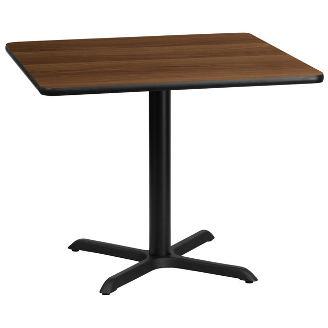 FLASH FURNITURE XUWA3636T3030 Square Laminate Table Top With Table Height Base, 31-3/16inH x 36inW x 36inD, Walnut FLASH FURNITURE XUWA3636T3030 Square Laminate Table Top With Table Height Base, 31-3/16inH x 36inW x 36inD, Walnut