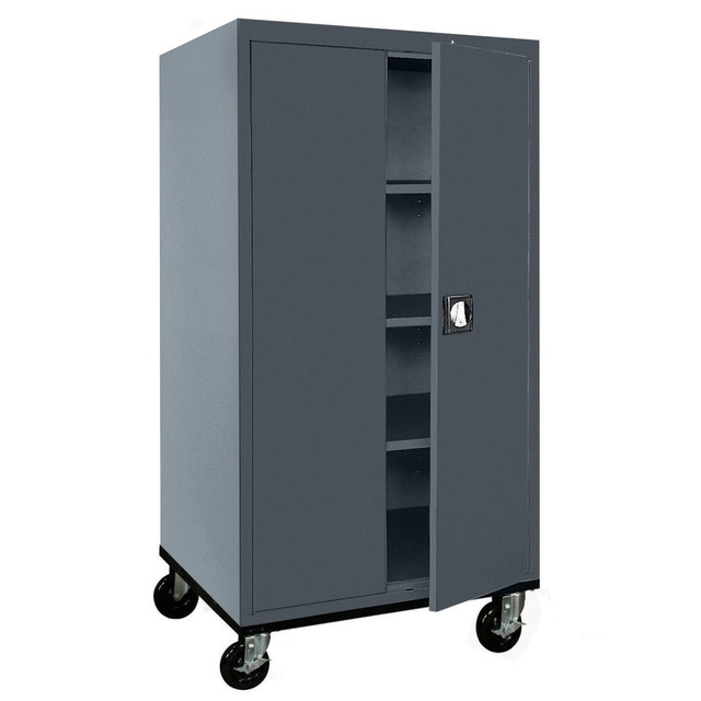 EDSAL SANDUSKY CORP TA3R362466-02 Sandusky Transport Series 36inW Heavy-Duty Mobile Storage Cabinet, Charcoal