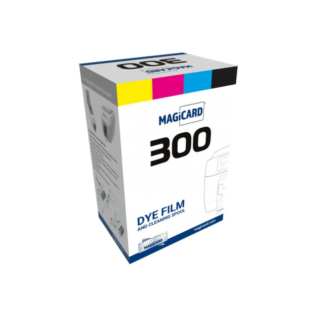 The Magicard Series 300 MC250YMCKOK/2 Multicolor Double-Sided Dye Film consists of Y, M and C panels to print a full spectrum of colors. It also uses 2 K panels to print text and barcodes in rich black.  Consists of yellow (Y), magenta (M) and cyan (C) panels for full-spectrum printing.  O panel is a thin, clear protective overlay for durability.  Features 2 black resin K panels for printing text and barcodes.  Supports a maximum of 250 images.  Recycling solution - designed to encourage recycling, helping you divert materials from landfill.