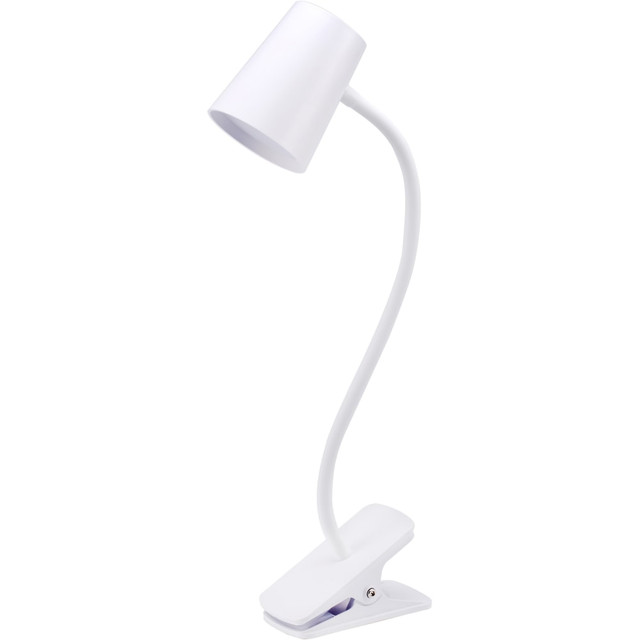 AMAX INCORPORATED LED2103 Bostitch Adjustable LED Clamp Light - 5.20 W LED Bulb - Adjustable, Flexible Neck, Adjustable Head - Silicone - Desk Mountable, Wall Mountable - White - for Desk, Cubicle, Home, Office, Classroom, Communal Area