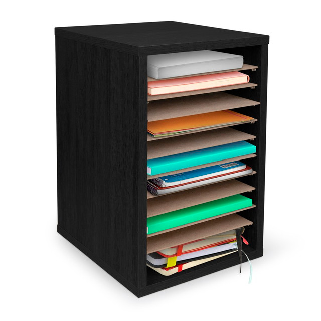 ADIR CORP. ADI500-11-BLK Alpine 11-Compartment Vertical File Organizer, 16-1/4inH x 10-3/4inW x 11-13/16inD, Black