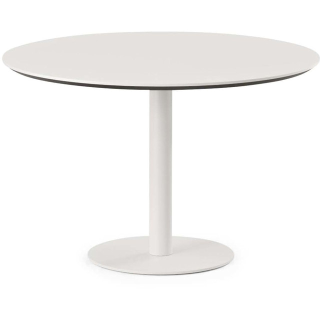 BUREAU OFFICE, INC. 12-02-48-20 Branch Furniture Round Meeting Table, 30inH x 48inW x 48inD, White Top/White Base BUREAU OFFICE, INC. 12-02-48-20 Branch Furniture Round Meeting Table, 30inH x 48inW x 48inD, White Top/White Base