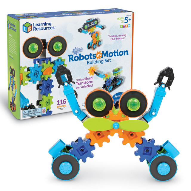 LEARNING RESOURCES, INC. LER9228 Learning Resources Gears! Gears! Gears! Robots In Motion Building Set, 116 Pieces LEARNING RESOURCES, INC. LER9228 Learning Resources Gears! Gears! Gears! Robots In Motion Building Set, 116 Pieces