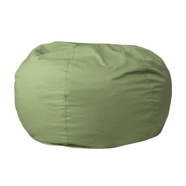 FLASH FURNITURE DGBEANLGSLDGN Oversized Bean Bag Chair For Kids And Adults, Green FLASH FURNITURE DGBEANLGSLDGN Oversized Bean Bag Chair For Kids And Adults, Green