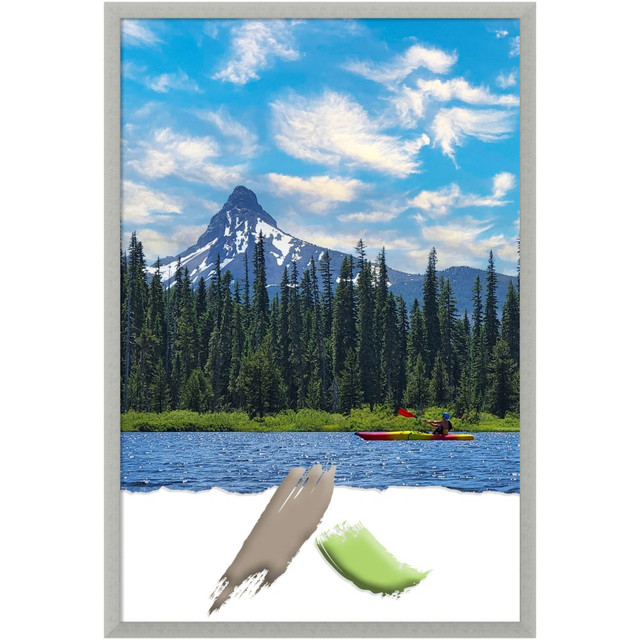 UNIEK INC. A42708298327 Amanti Art Wood Picture Frame, Opening Size 24in x 36in, 26in x 38in, Silver Leaf UNIEK INC. A42708298327 Amanti Art Wood Picture Frame, Opening Size 24in x 36in, 26in x 38in, Silver Leaf