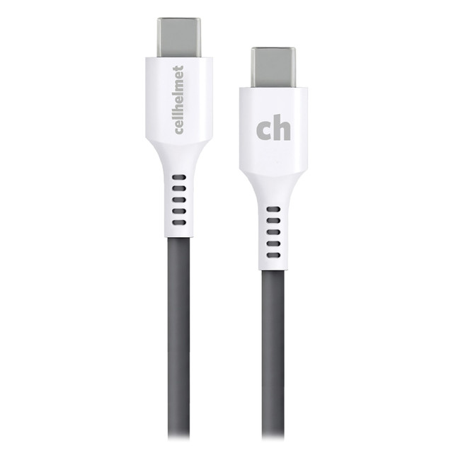 CELLHELMET CABLE-C-C-6-R-G  Charge And Sync USB-C To USB-C Round Cable, 6ft, White
