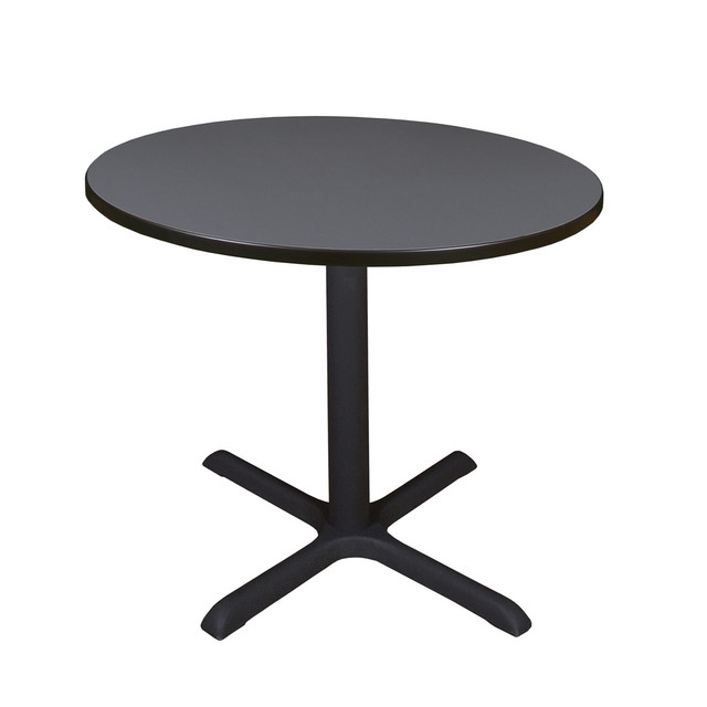 REGENCY SEATING, INC. TB42RNDGY Regency Cain Round X-Base Breakroom Table, 29inH x 42inW x 42inD, Gray REGENCY SEATING, INC. TB42RNDGY Regency Cain Round X-Base Breakroom Table, 29inH x 42inW x 42inD, Gray