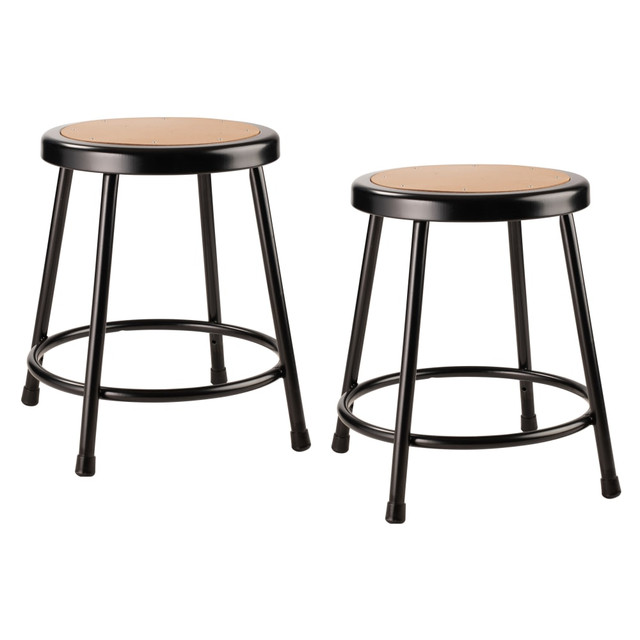 OKLAHOMA SOUND CORPORATION 6218-10/2 National Public Seating Hardboard Science Stools, 18inH, Brown/Black, Pack Of 2 Stools OKLAHOMA SOUND CORPORATION 6218-10/2 National Public Seating Hardboard Science Stools, 18inH, Brown/Black, Pack Of 2 Stools