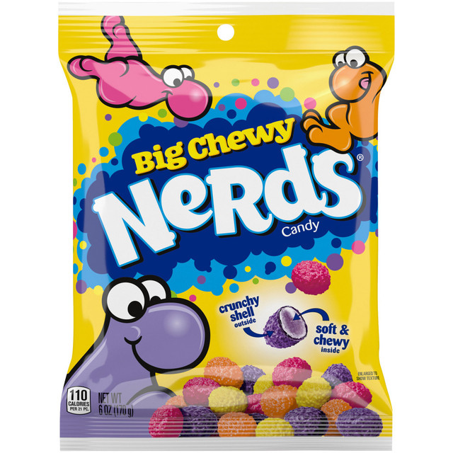 FERRARA CANDY COMPANY NES70213 Nerds Big Chewy Nerds, 6 Oz, Pack Of 12 Candy Bags