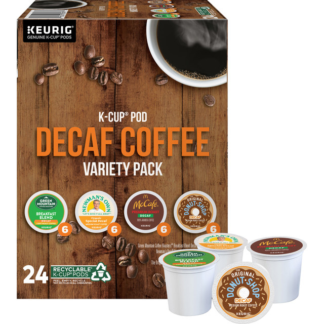 GREEN MOUNTAIN COFFEE ROASTERS, INC. 9977 Green Mountain Coffee Roasters K-Cup Variety Sampler Decaf Coffee Pack, Box Of 24 K-Cup Pods