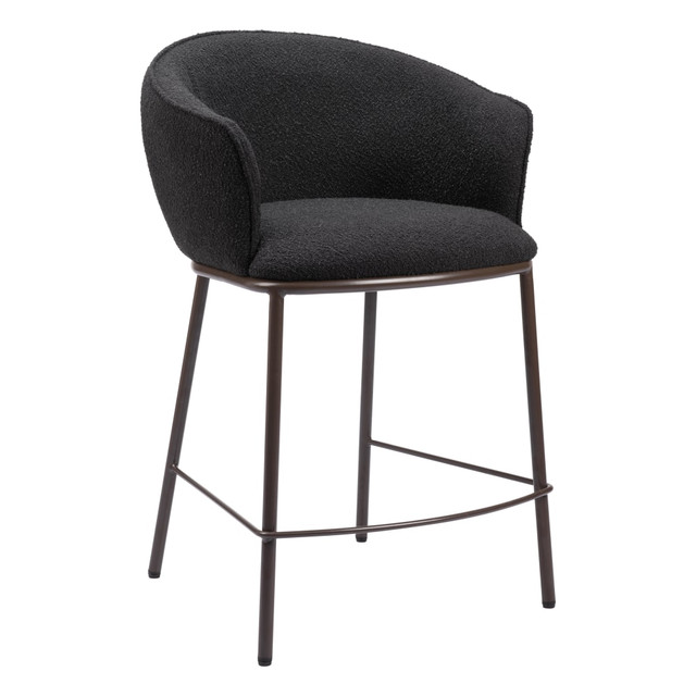 ZUO MODERN 109809 Zuo Essen Counter-Height Stool, Black/Bronze
