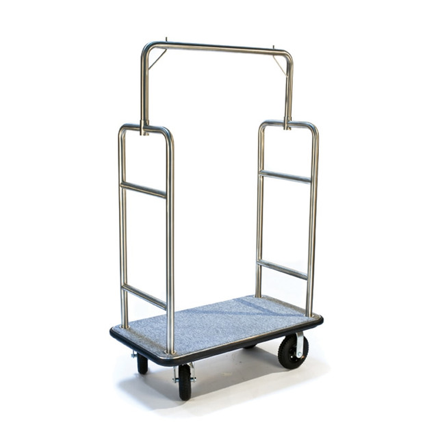 CENTRAL SPECIALTIES CO. 2599BK-010-GRY CSL Gold Coast Luggage Cart, 72inH x 44inW x 24inD, Gray CENTRAL SPECIALTIES CO. 2599BK-010-GRY CSL Gold Coast Luggage Cart, 72inH x 44inW x 24inD, Gray